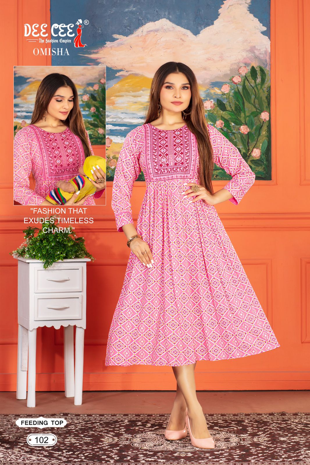 Omisha By Deecee Designer Rayon Printed Kurtis Wholesale Price In Surat
